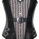 Printed Cotton Leather Costume Overbust PLUS SIZE Corset Waist Training