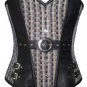 Printed Cotton Leather Costume Overbust PLUS SIZE Corset Waist Training