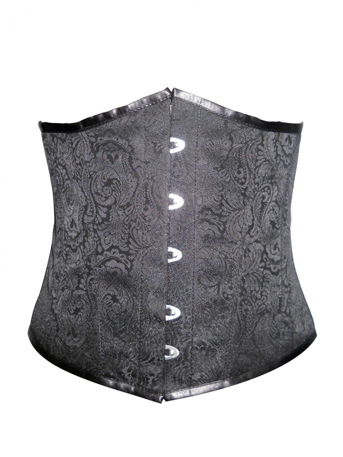 Black Brocade Steampunk Burlesque Underbust PLUS SIZE Corset Waist Training