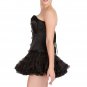 Black Satin And Lace Burlesque Bustier Overbust PLUS SIZE Corset Waist Training