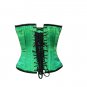 Green Satin Corset Deep Bust Gothic Burlesque PLUS SIZE Bustier Overbust Dress
