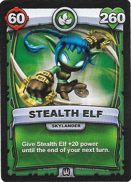 Stealth Elf Skylanders Battlecast Trading Card