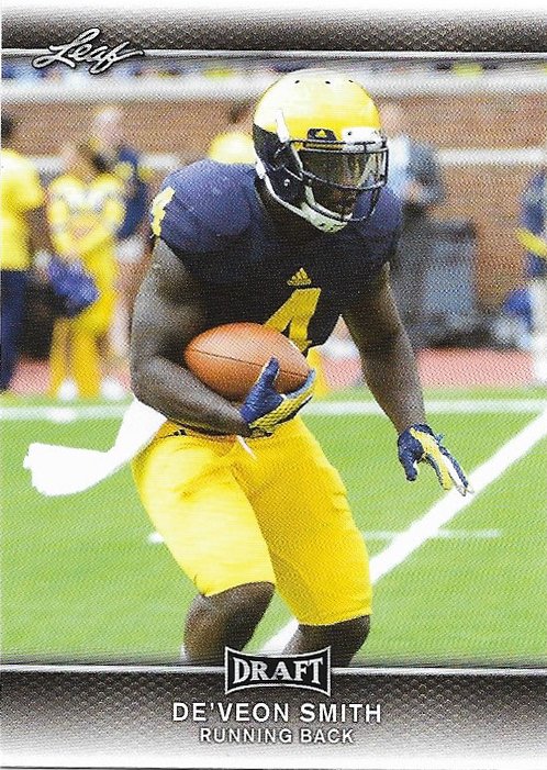 De'Veon Smith 2017 Leaf #23 Michigan Wolverines Football Card