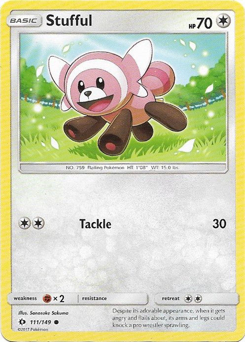 Stufful Sun & Moon #111 Pokemon Trading Card