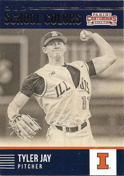 Tyler Jay 2015 Panini Contenders Old School Colors #46 Illinois Fighting Illini Baseball Card