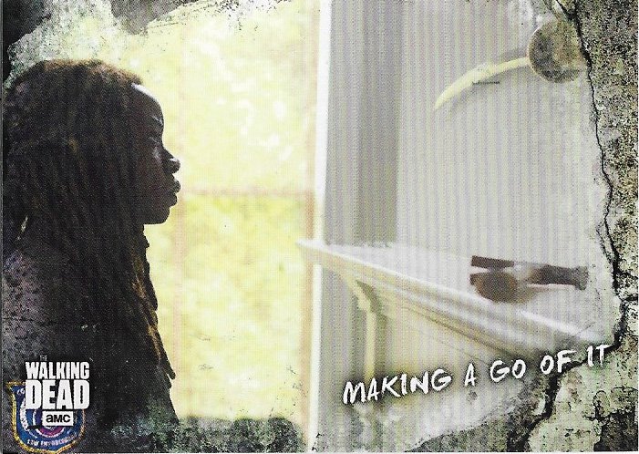 Topps The Walking Dead Road to Alexandria Card #79 Making A Go Of It (Michonne)