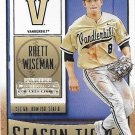 Rhett Wiseman 2015 Panini Contenders #81 Vanderbilt Commodores Baseball Card
