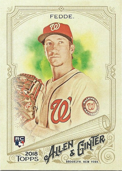 Erick Fedde 2018 Topps Allen & Ginter Rookie #323 Washington Nationals Baseball Card