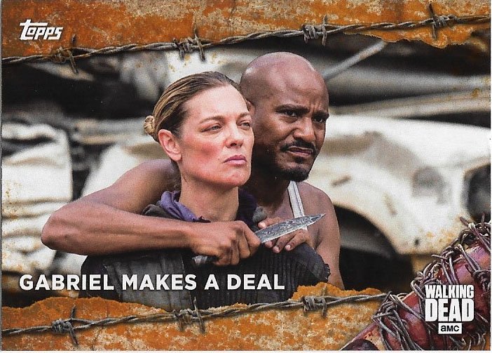 Topps The Walking Dead Season 7 Trading Card Rust Parallel #59 Gabriel Makes A Deal