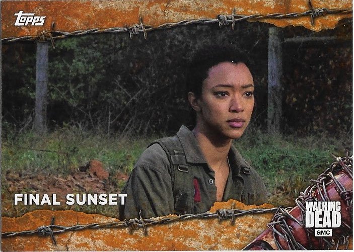 Topps The Walking Dead Season 7 Trading Card Rust Parallel #100 Final Sunset (Sasha)