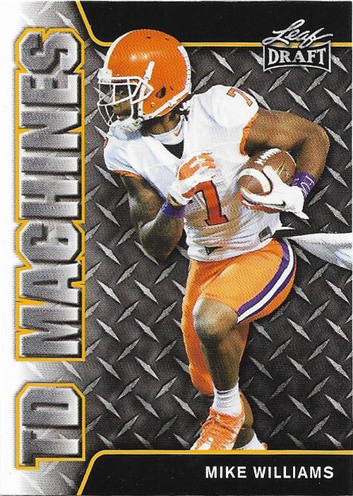 Mike Williams 2017 Leaf TD Machines Gold #TD-12 Clemson Tigers Football Card