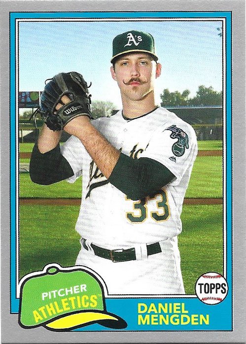 Daniel Mengden 2018 Topps Archives Silver #238 Oakland Athletics Baseball Card, Numbered 98/99