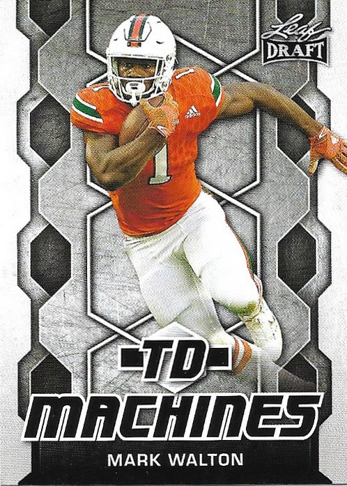 Mark Walton 2018 Leaf TD Machines #TD-13 Miami Hurricanes Football Card