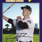Justin Bour 2018 Topps Archives Purple #125 Miami Marlins Baseball Card, Numbered 120/175