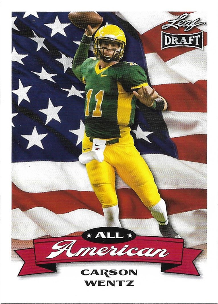 Carson Wentz 2016 Leaf All American #AA-02 North Dakota State Bison Football Card
