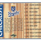 1995 Score Checklist #323 Baseball Card