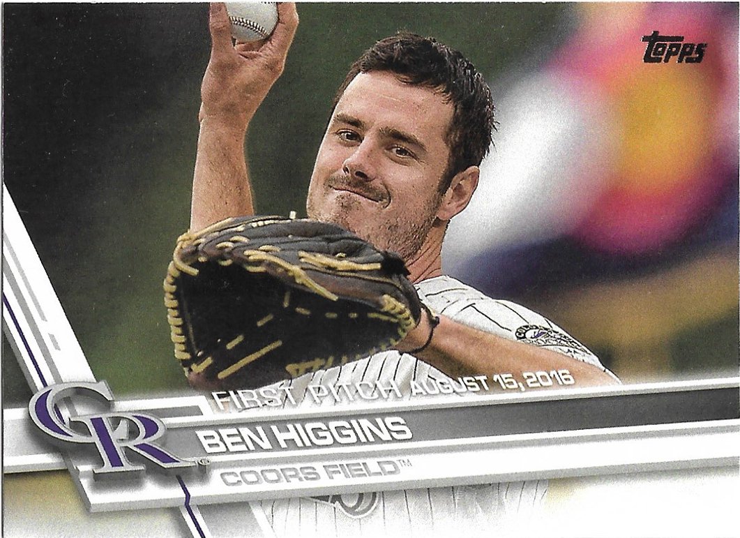 Ben Higgins 2017 Topps First Pitch #FP-23 Baseball Card