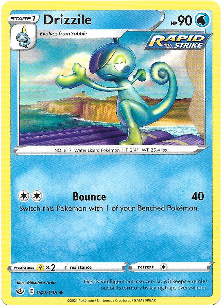 Drizzile Pokemon Sword & Shield Chilling Reign Trading Card 042/198