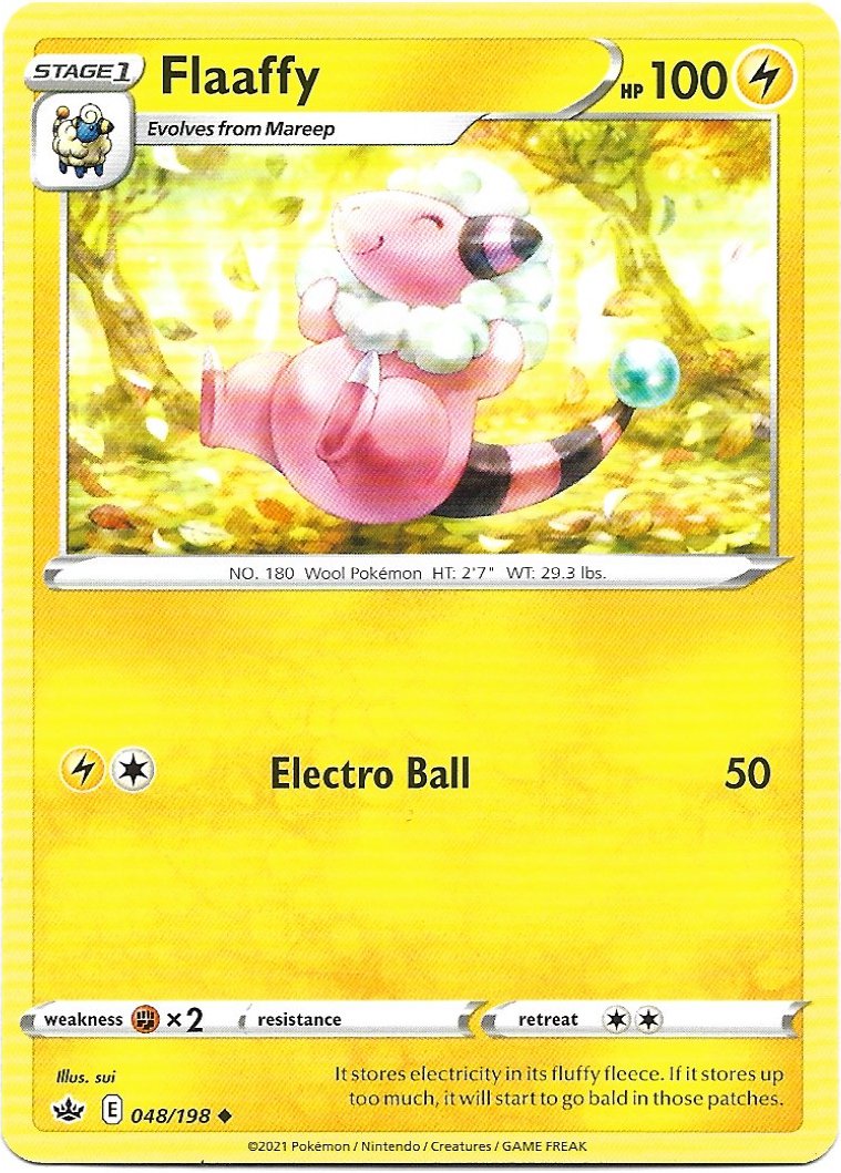 Flaaffy Pokemon Sword & Shield Chilling Reign Trading Card 048/198