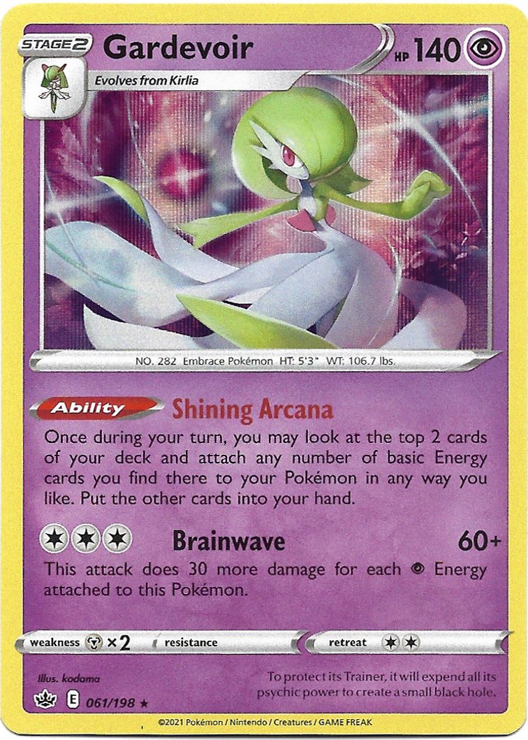 Gardevoir Pokemon Sword & Shield Chilling Reign Trading Card 061/198