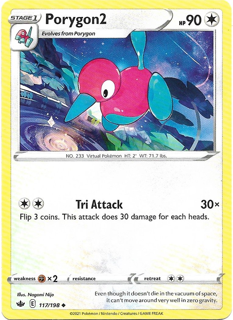 Porygon2 Pokemon Sword & Shield Chilling Reign Trading Card 117/198