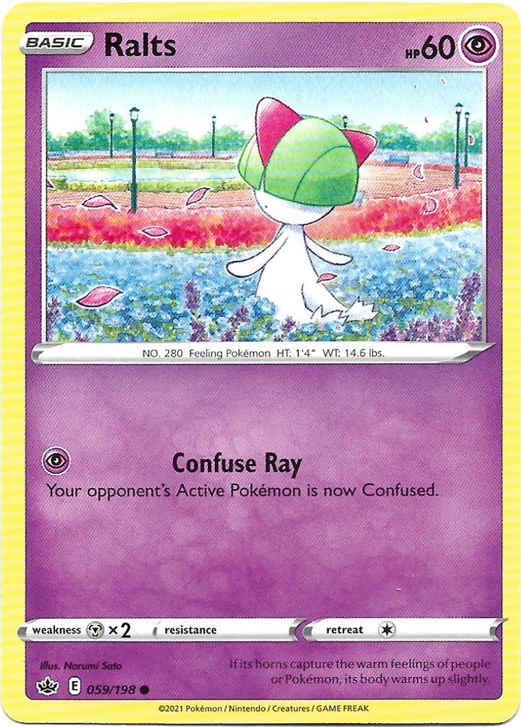 Ralts Pokemon Sword & Shield Chilling Reign Trading Card 059/198