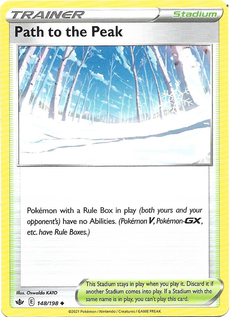 Trainer Path to the Peak Pokemon Sword & Shield Chilling Reign Trading Card 148/198