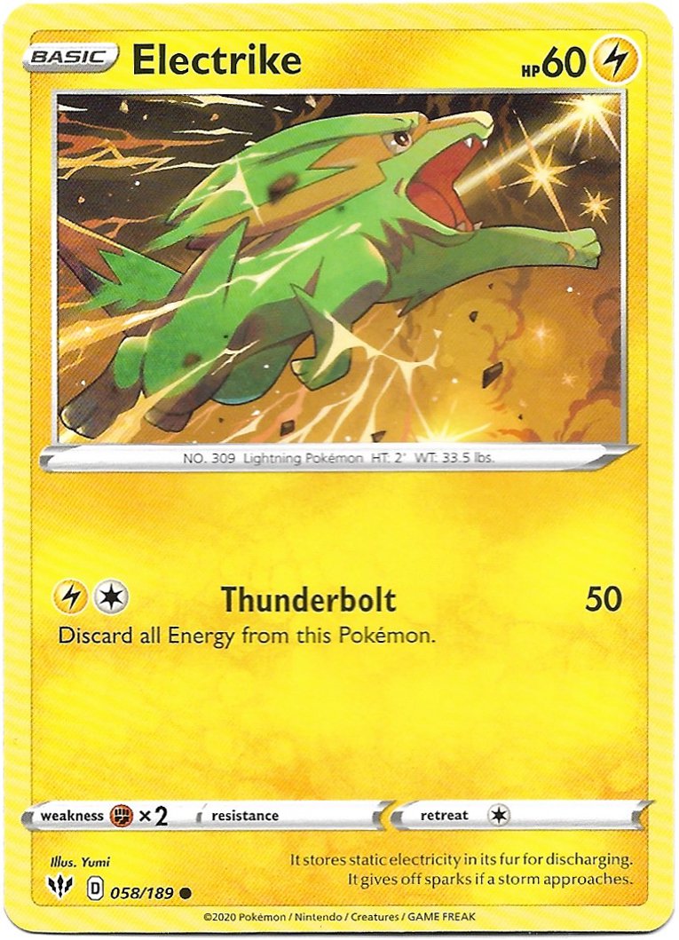 Electrike Pokemon Pokemon Darkness Ablaze Trading Card 058/189