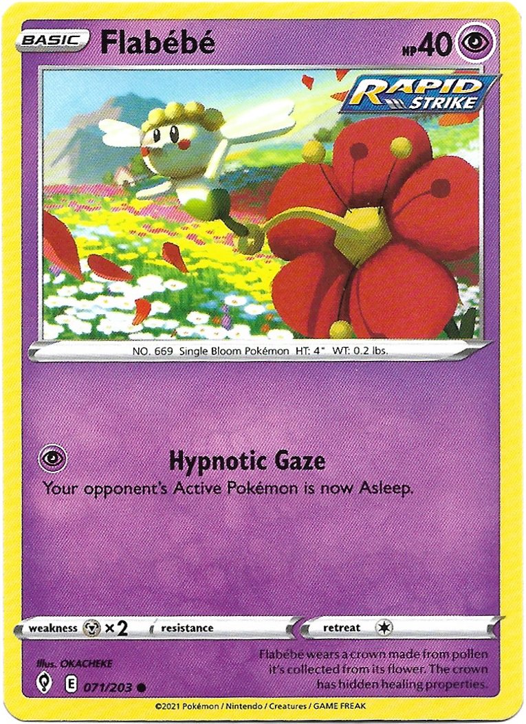 Flabebe Pokemon Evolving Skies Trading Card 071/203