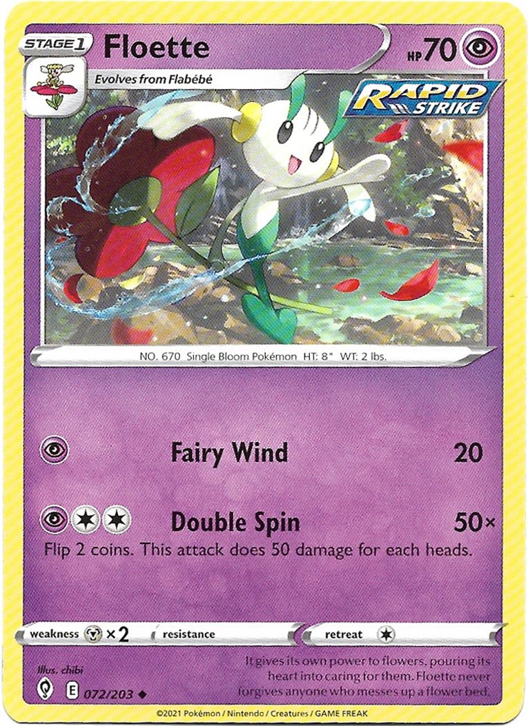 Floette Pokemon Evolving Skies Trading Card 072/203
