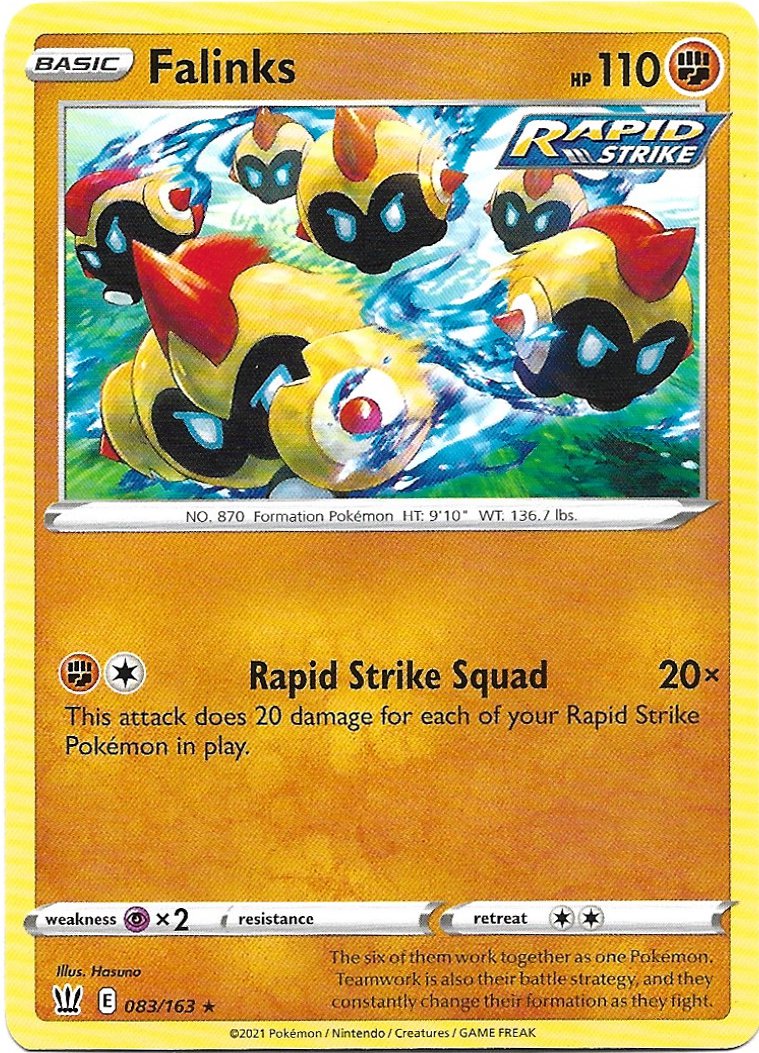 Falinks Pokemon Battle Styles Trading Card 084/163
