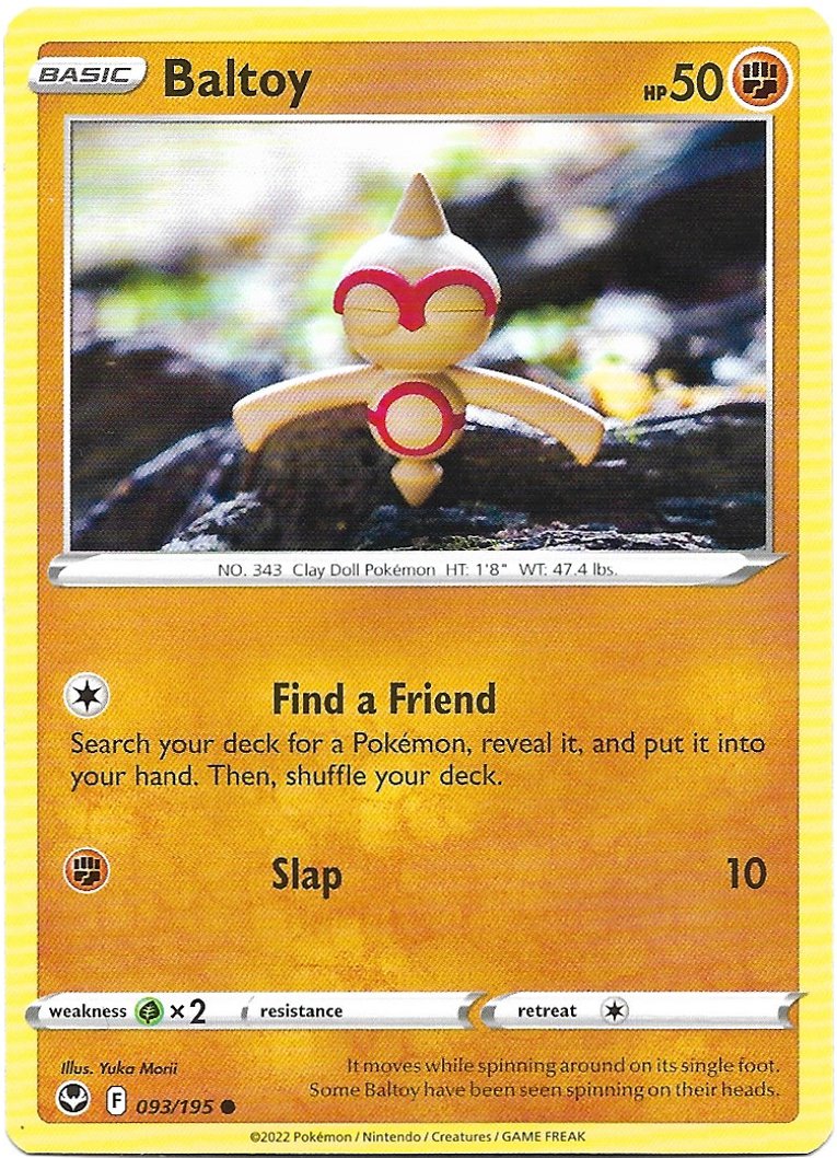Baltoy Pokemon  Silver Tempest Trading Card 093/195