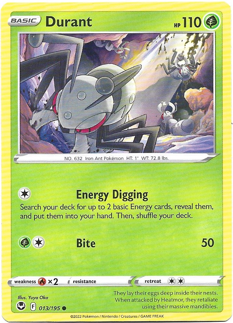 Durant Pokemon Silver Tempest Trading Card 013/195