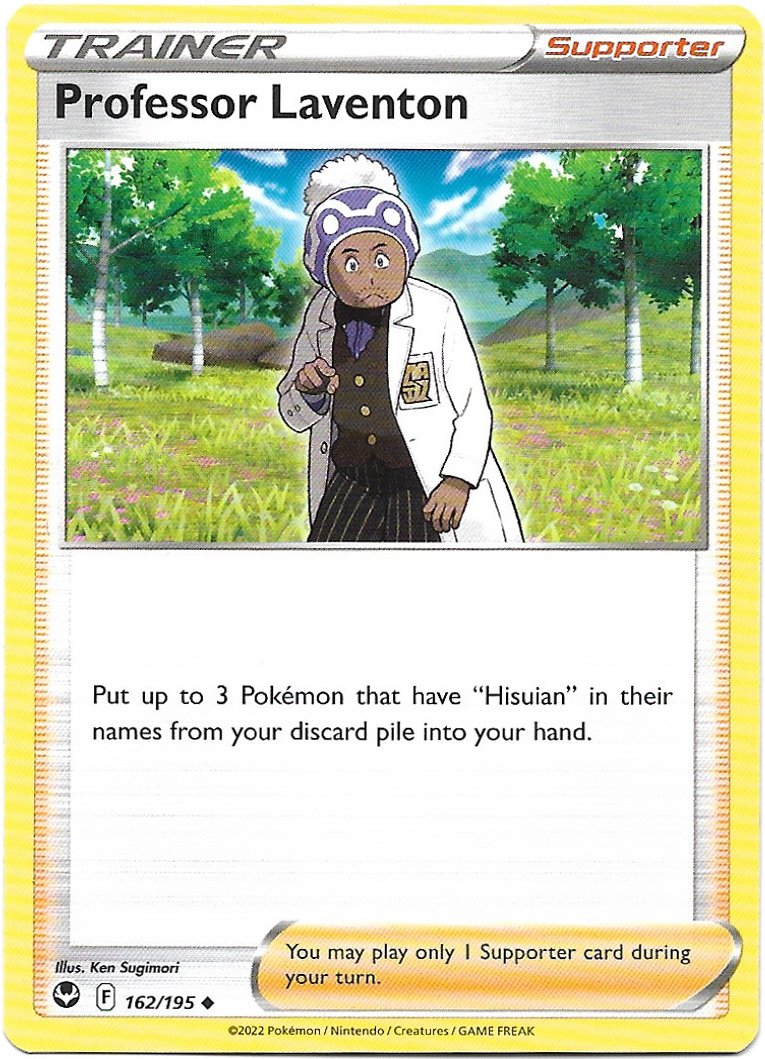 Trainer Professor Laventon Pokemon Silver Tempest Trading Card 162/195
