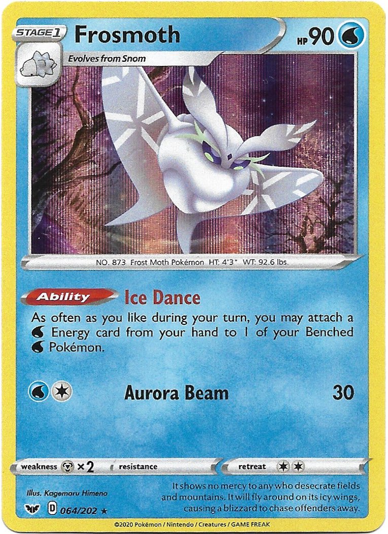 Frosmoth Pokemon Shining Fates Trading Card 064/202