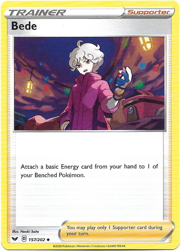 Trainer Bede Pokemon Shining Fates Trading Card 157/202