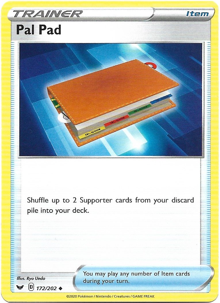 Trainer Pal Pad Pokemon Shining Fates Trading Card 172/202