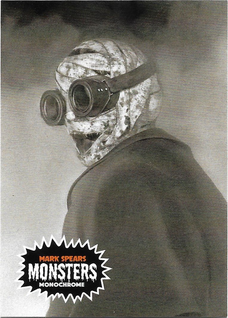 Invisible Man 2022 Mark Spears Monsters Halloween Edition Monochrome /199 #54 Trading Card