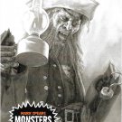 One Eyed Jack 2022 Mark Spears Monsters Halloween Edition Monochrome /199 #69 Trading Card