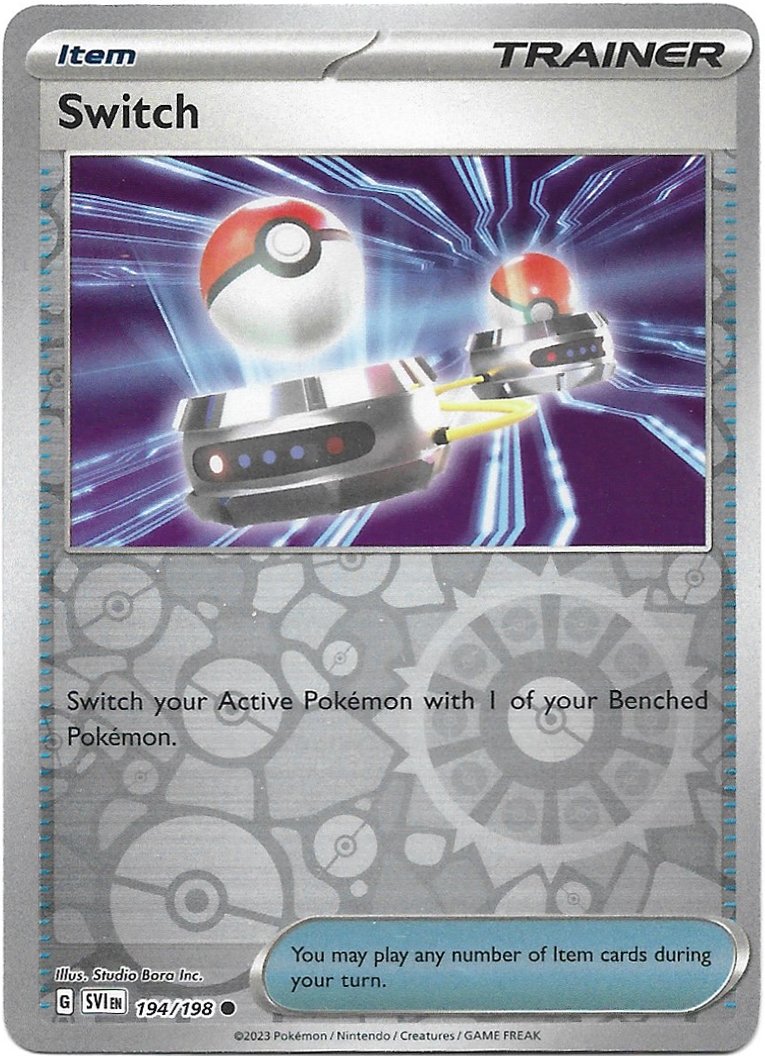 Item Switch Pokemon Scarlet & Violet Reverse Holo Foil Trading Card 194/198