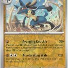 Lucario Pokemon Scarlet & Violet Reverse Holo Foil Trading Card 114/198