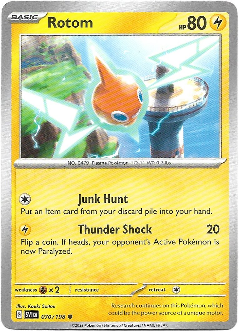 Rotom Pokemon Scarlet & Violet Trading Card 070/198