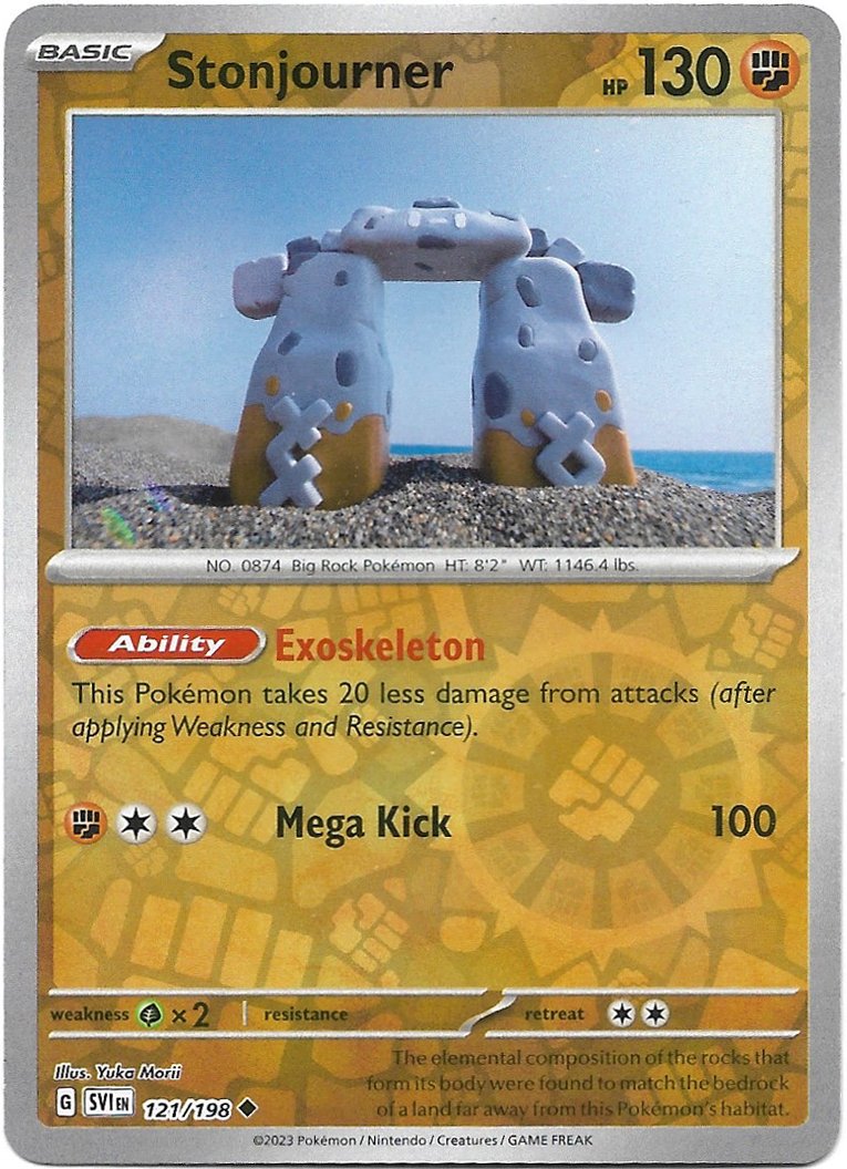 Stonjourner Pokemon Scarlet & Violet Reverse Holo Foil Trading Card 121/198