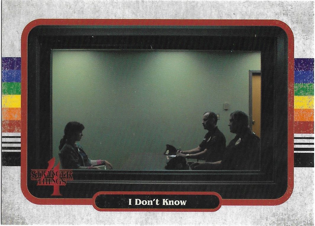 Topps zerocool Stranger Things Season 4 Trading Card #49 I Don't Know