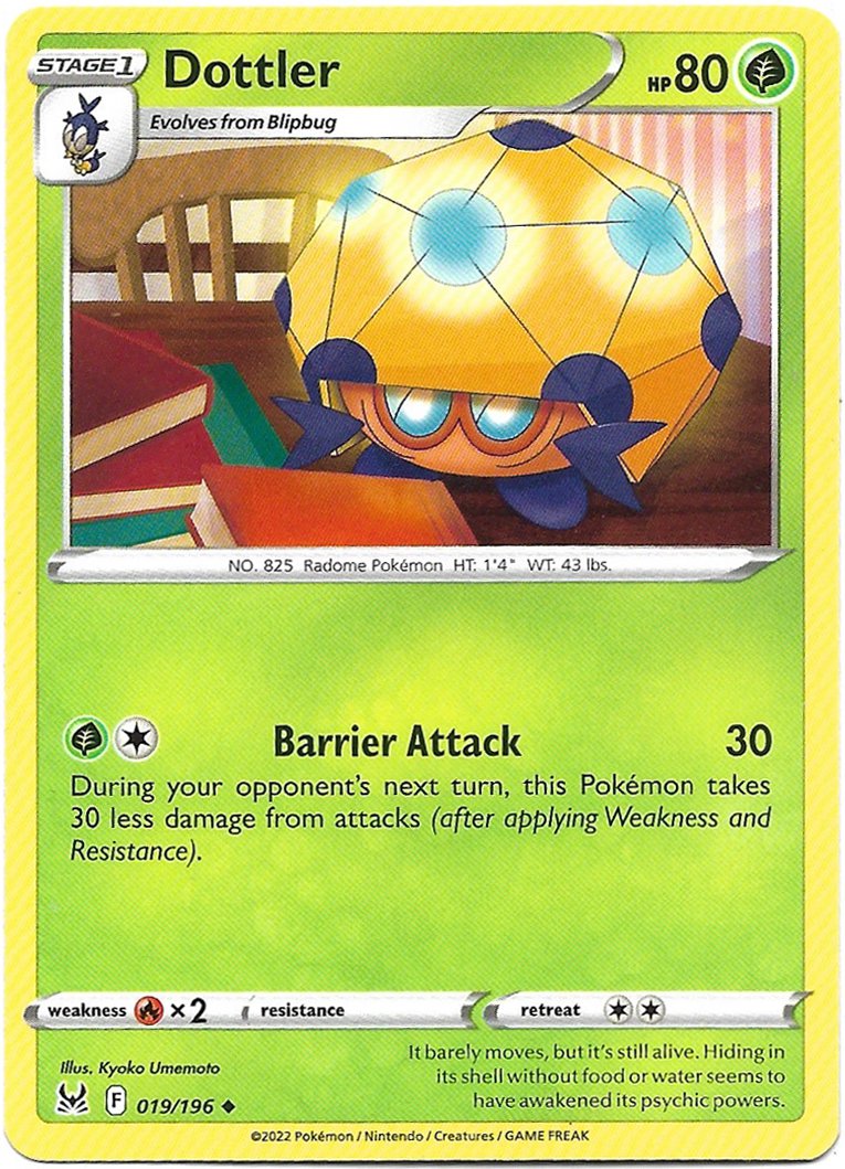 Dottler Pokemon Lost Origin Trading Card 019/196