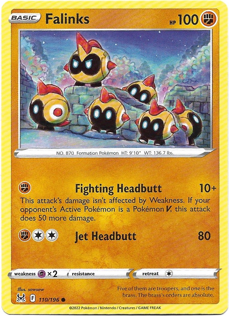 Falinks Pokemon Lost Origin Trading Card 110/196