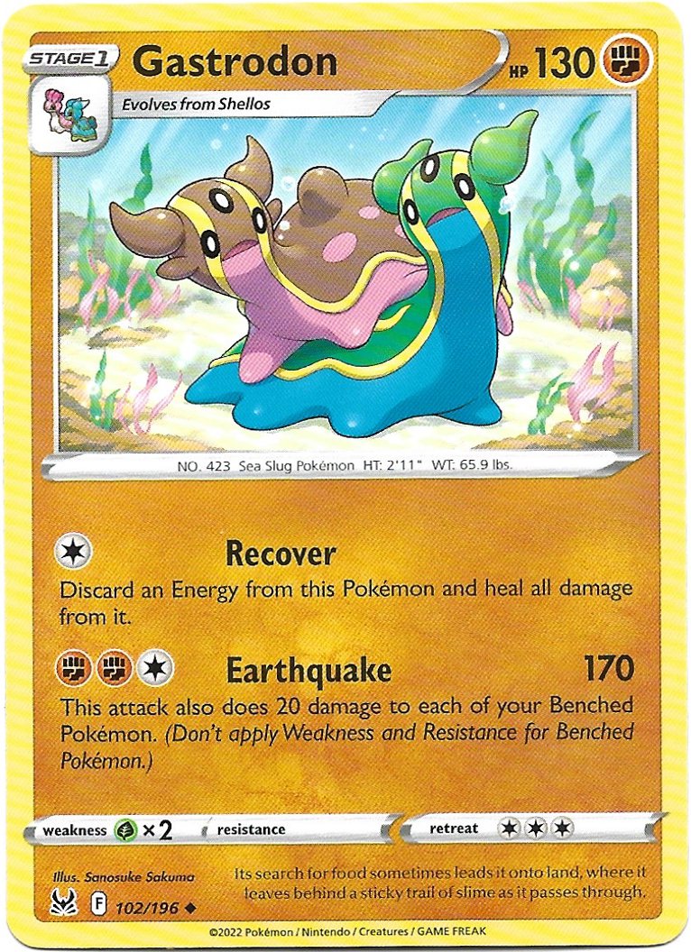 Gastrodon Pokemon Lost Origin Trading Card 102/196