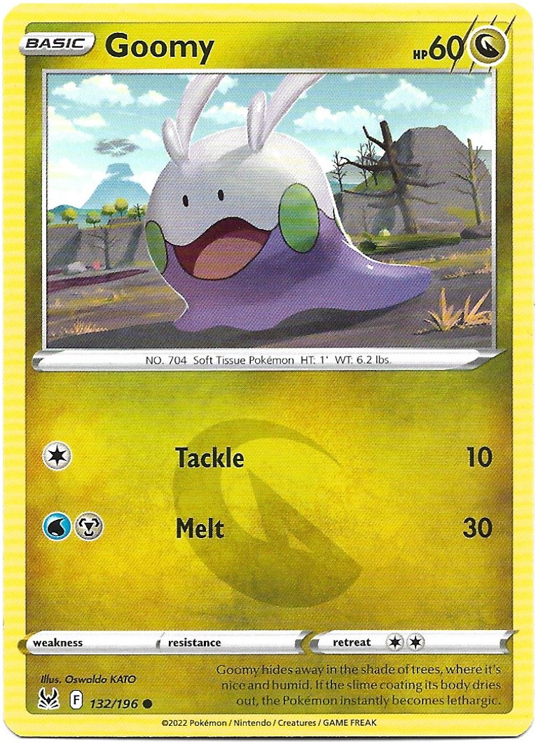 Goomy Pokemon Lost Origin Trading Card 132/196