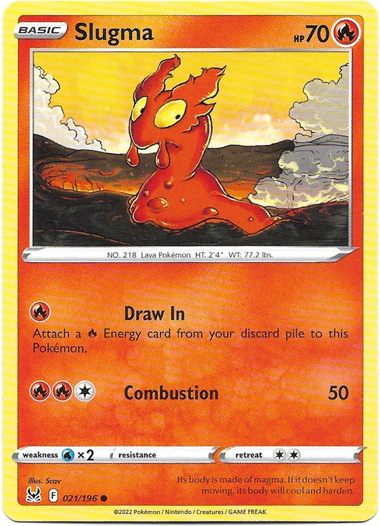 Slugma Pokemon Lost Origin Trading Card 021/196