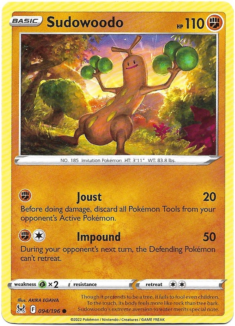 Sudowoodo Pokemon Lost Origin Trading Card 094/196